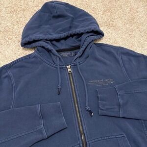 Vineyard Vines Blue Full Zip Hoodie | Classic Fit | Small